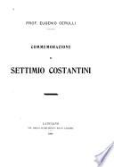 Commemorazione di Settimio Costantini