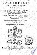 COMMENTARII DI GAIO GIVLIO CESARE