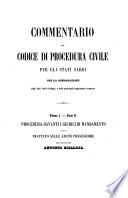 Commentario del Codice di procedura civile per gli Stati sardi