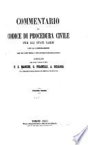 Commentario del Codice di procedura civile per gli Stati Sardi