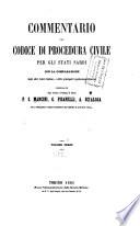 Commentario del Codice di procedura civile per gli Stati Sardi