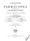 Commentario della Farmacopea italiana e dei medicamenti in generale: pt. 1. Commentario A