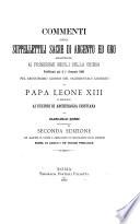 Commenti sopra suppellettili sacre di argento ed oro