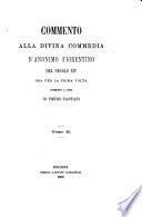 Commento alla Divina commedia d'Anonimo Fiorentino del secolo XIV