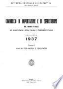 Commercio di importazione e di esportazione del Regno d'Italia con gli altri paesi, l'Africa italiana e i possedimenti italiani