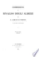 Commissioni di Rinaldo degli Albizzi per il comune di Firenze
