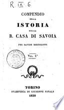 Compendio della istoria della r. Casa di Savoia per Davide Bertolotti