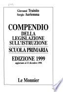 Compendio della legislazione sull'istruzione primaria 1999