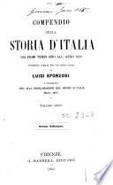 Compendio della storia d'Italia dai primi tempi sino all'anno 1850