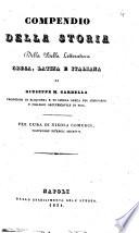 Compendio della storia della bella letteratura greca, latina e italiana di Giuseppe M. Cardella