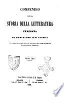Compendio della storia della letteratura italiana di Paolo Emiliani Giudici