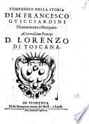 COMPENDIO DELLA STORIA DI M. FRANCESCO GUICCIARDINI