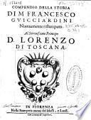Compendio della storia di m. Francesco Guicciardini ...