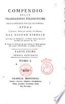 Compendio Delle Transazioni Filosofiche