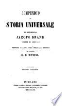 Compendio di Storia universale ... versione italiana dall' orginale tedesco del G. B. Menini