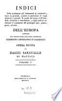Compendio geografico di commercio ... dell' Europa (Asia, Africa ed America)