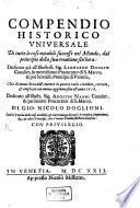 Compendio historico universale