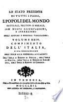 Compimento dell'Italia, o sia Descrizione dell'Isola e Regno di Sicilia (etc.)