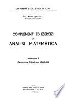 Complementi ed esercizi di analisi matematica