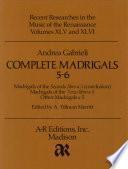 Complete Madrigals 5-6