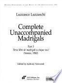 Complete Unaccompanied Madrigals, Part 3