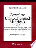 Complete Unaccompanied Madrigals, Part 4