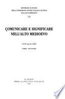 Comunicare e significare nell'alto Medioevo
