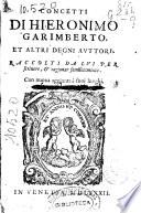 Concetti di Hieronimo Garimberto, et altri degni auttori