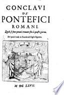 Conclavi de'Pontefici Romani