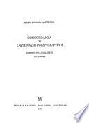 Concordanza dei Carmina Latina epigraphica compresi nella silloge di J.W. Zarker