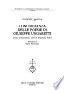 Concordanza delle poesie di Giuseppe Ungaretti