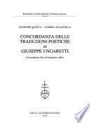 Concordanza delle traduzioni poetiche di Giuseppe Ungaretti