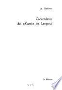 Concordanze dei Canti del Leopardi