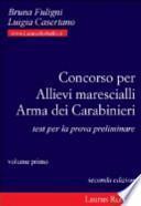 Concorso per allievi marescialli arma dei carabinieri. Test per la prova preliminare