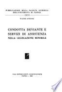 Condotta deviante e servizi di assistenza nella legislazione minorile