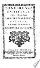 Conferenza Spirituale tra il M. R. P. Gabriele Malagrida Gesuita a Madama la Marchese D. Eleon. de Tavora