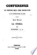 Conferenze sui principii della fede protestante e le conseguenze di essi