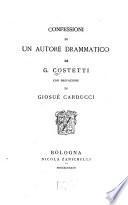 Confessioni di un autore drammatico di G. Costetti