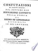 Confutazioni di alcuni errori del Dottore Don Bernardino Zanetti nella storia del regno de'Longobardi