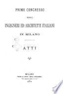 ... Congresso degli ingegneri ed architetti italiani atti
