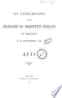 ... Congresso degli ingegneri ed architetti italiani atti