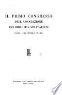 ... Congresso dell'Associazione dei bibliotecari italiani