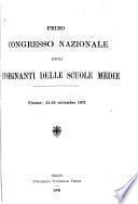 Congresso nazionale degli insegnanti delle scuole medie. [Atti].