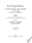... Congresso nazionale per l'istruzione dei ciechi Atti