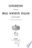 Congresso straordinario degli scienziati italiani convocati in Firenze nell'autunno del 1861