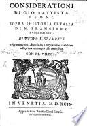 Considerationi di Gio. Battista Leoni sopra l'historia d'Italia di Francesco Guicciardini