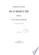 Considerazioni analitiche sopra una proposizione di Steiner