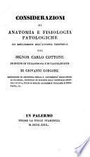 Considerazioni di anatomia e fisiologia patologiche sui risultamenti dell'autopsia cadaverica