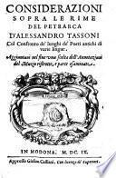 Considerazioni sopra le rime del Petrarca