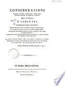 Considerazioni storiche, fisiche, geologiche, idrauliche, architettoniche, economiche, critiche dell'avvocato D. Carlo Fea ... sul disastro accaduto in Tivoli il dì 16 novembre 1826., ... corredate di carte topografiche dello stato antico, e dell'attuale dell'Aniene, ..
